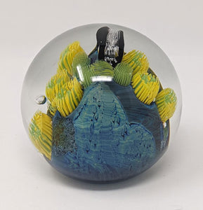 Josh Simpson Contemporary Glass: 3" Inhabited Paperweight