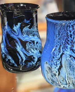 Josh Simpson Contemporary Glass: Blue New Mexico Tumbler
