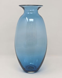 Josh Simpson Contemporary Glass: Clear Turquoise Vase