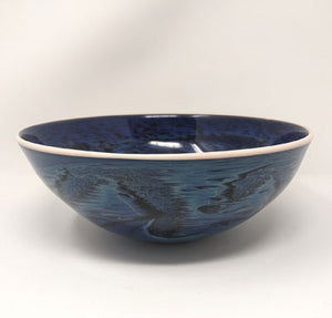 Josh Simpson Contemporary Glass: Blue New Mexico Bowl