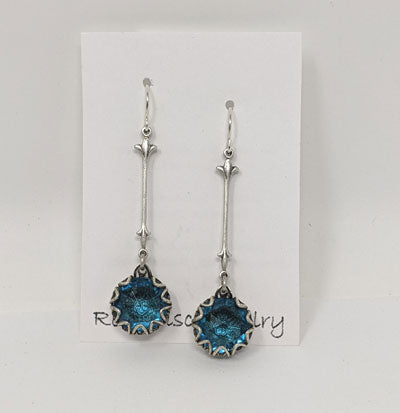 Reminisce Jewelry: Aqua Bohemian Glass Earrings