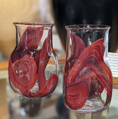 Josh Simpson Contemporary Glass: Ruby Swirl Tumbler