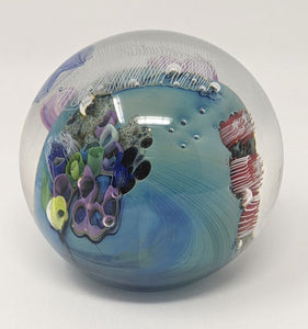 Josh Simpson Contemporary Glass: 3.0" Inhabited Paperweight