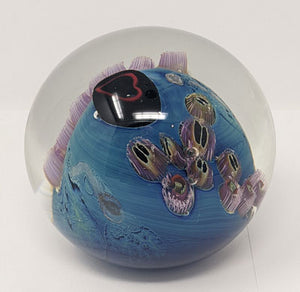 Josh Simpson Contemporary Glass: 3.5" BNM Heart Megaplanet 2.3.24