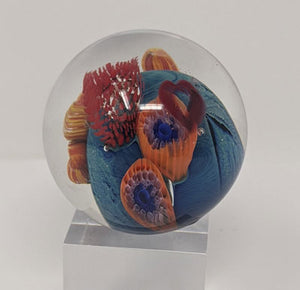 Josh Simpson Contemporary Glass: 1.75" Heart Planet