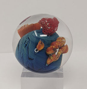 Josh Simpson Contemporary Glass: 1.75" Heart Planet