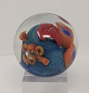 Josh Simpson Contemporary Glass: 1.75" Heart Planet