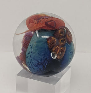 Josh Simpson Contemporary Glass: 1.75" Heart Planet