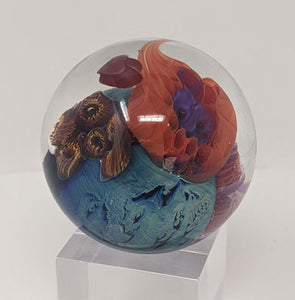 Josh Simpson Contemporary Glass: 1.75" Heart Planet