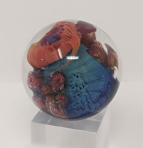 Josh Simpson Contemporary Glass: 1.75" Heart Planet