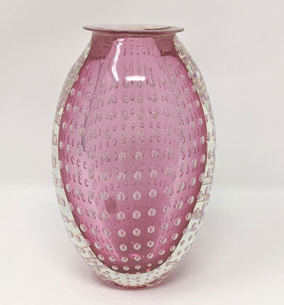 Josh Simpson Contemporary Glass: Pink Bubble Vase