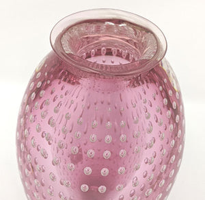 Josh Simpson Contemporary Glass: Pink Bubble Vase