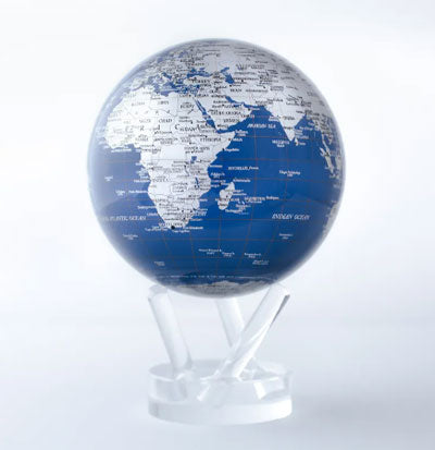 MOVA Globes: Blue and Silver Mova Globe