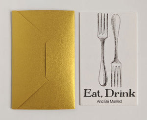 William Muller: Eat, Drink and Be Married Card